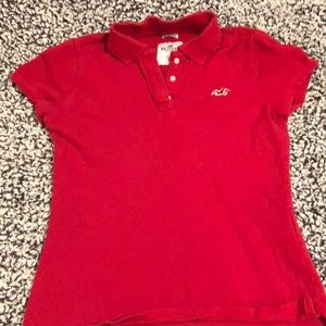 red collar shirt